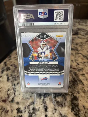 2022 Mosaic Gold Josh Allen PSA 10 back