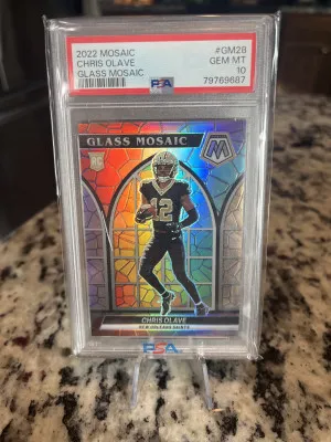 2022 Mosaic Glass Chris Olave PSA 10 front