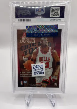 1996 SkyBox Z-Force Michael Jordan “ZuperMan” PSA 10 back