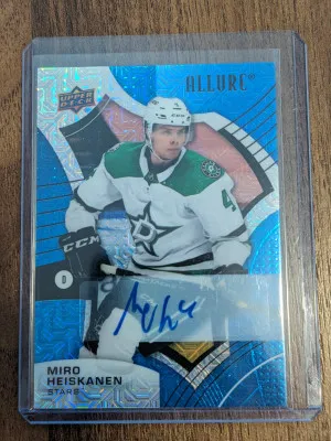 Miro Heiskanen Blue Line Auto 4 /35 2021-2022 upper deck allure Dallas Stars front