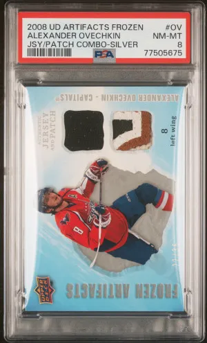 2008 Upper Deck Artifacts Frozen Artifacts Alexander Ovechkin #OV PSA 8 front