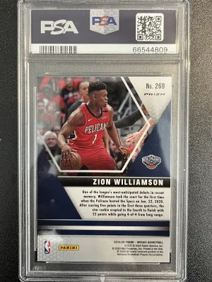 2019-20 Mosaic Zion Williamson RC pink camo back