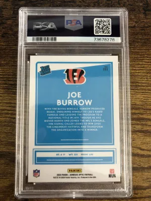 2020 Panini Donruss Optic Joe Burrow #151 PSA 9 back