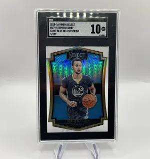 2015 Panini Select Steph Curry Die Cut Light Blue /199 front