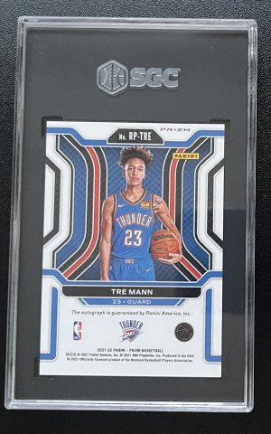 2021 Panini Prizm Tre Mann Rookie Penmanship Silver Prizm Auto back