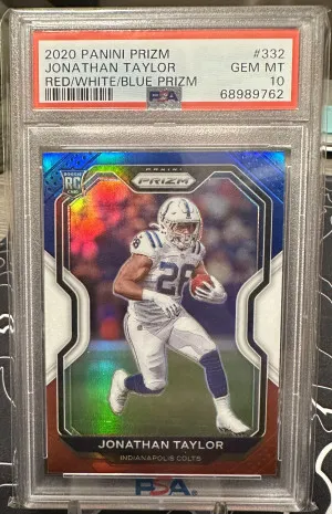 2020 Jonathan Taylor Red White Blue Prizm front