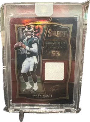 2020 Jalen Hurts Select Patch Red front