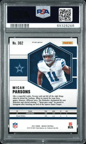 2021 Micah Parsons Green Mosaic back