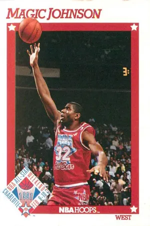 Magic Johnson 1991-92 Hoops #266 front