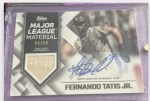 Major league materials Fernando Tatís Jr. Patch /Auto back