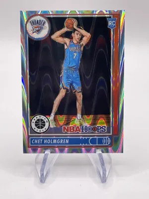 2022 Panini Chronicles NBA Hoops Premium Stock Chet Holmgren Rookie /25 front