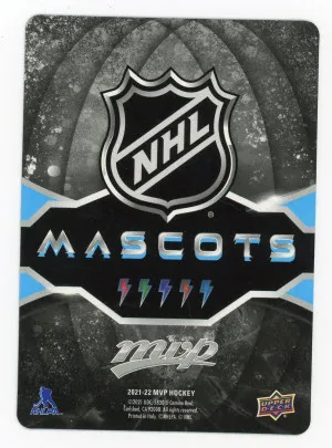 2021-22 Upper Deck MVP #M-4 Sabretooth Mascot Gaming Cards Sparkle back