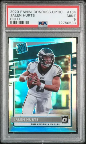 2020 Panini Donruss Optic Jalen Hurts #164 PSA 9 front
