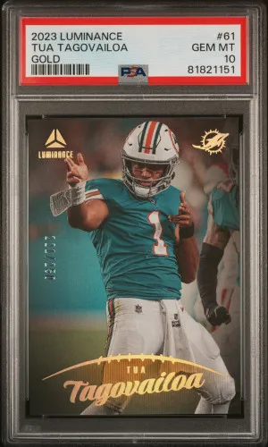 2023 Panini Luminance Tua Tagovailoa #61 PSA 10 front