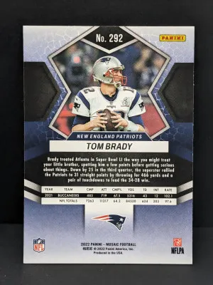 2022 Panini Mosaic #292 Tom Brady New England Patriots [105|292] back