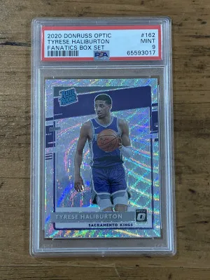 2020 Donruss Optic Tyrese Haliburton Rookie Fanatics Box Set rookie PSA 9 front