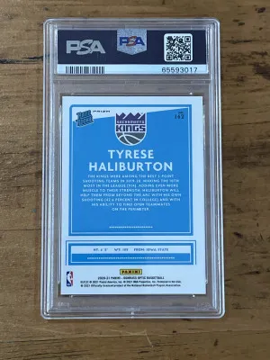 2020 Donruss Optic Tyrese Haliburton Rookie Fanatics Box Set rookie PSA 9 back