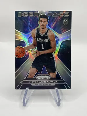 2023-2024 Panini Prizm Victor Wembanyama “Deep Space” Rookie Silver front