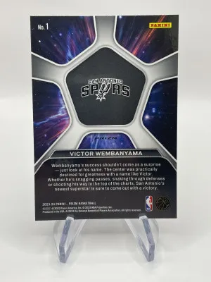2023-2024 Panini Prizm Victor Wembanyama “Deep Space” Rookie Silver back