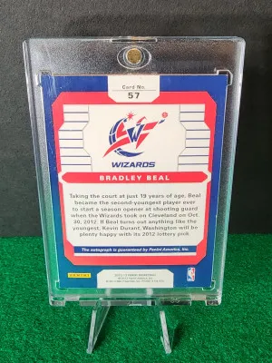 2012-13 Panini Basketball Bradley Beal Rc Auto card no.57 back