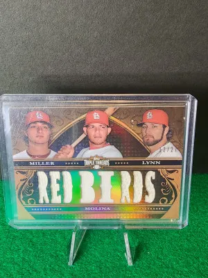 2013 Topps Triple Threads 3 player patch 12/27 front