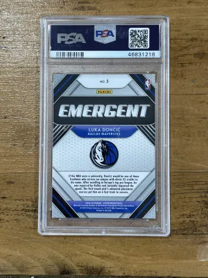 2018 Panini Prizm Luka Doncic “Emergent” Rookie back