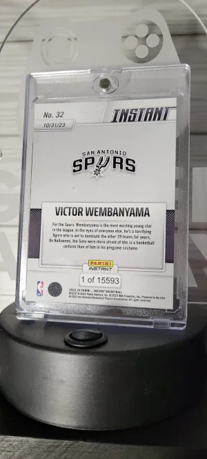 23-24 Panini Instant Victor Wembanyama SlenderMan /15593 back