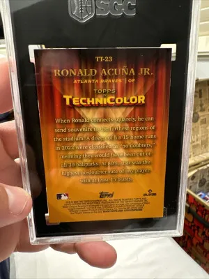 SGC 10 2023 Topps Chrome Technicolor Ronald Acuna Jr #TT23 Braves back