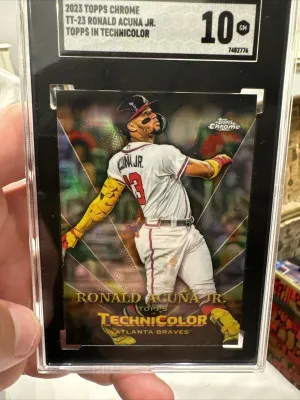 SGC 10 2023 Topps Chrome Technicolor Ronald Acuna Jr #TT23 Braves front