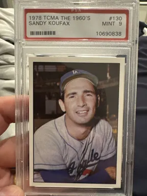 PSA 9 1978 TCMA The 1960's I #0130 Sandy Koufax - Los Angeles Dodgers front
