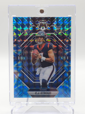 2023 Panini Mosaic C.J. Stroud Blue Reactive Prizm Rookie front