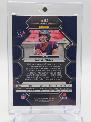 2023 Panini Mosaic C.J. Stroud Blue Reactive Prizm Rookie back
