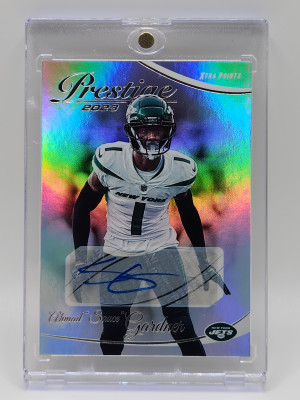 2023 Panini Prestige Ahmad "Sauce" Gardner Xtra Points Auto front
