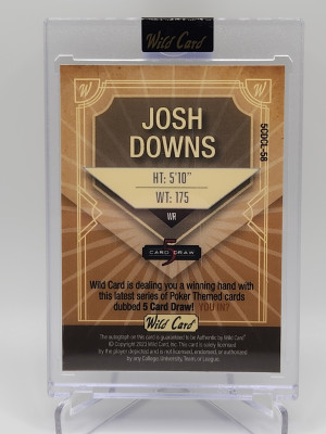 2023 Wild Card 5 Card Draw Josh Downs Rookie Auto 1/1 back