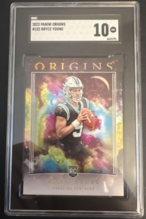 2023 Panini Origins Bryce Young Rookies #102 (RC) SGC 10 front