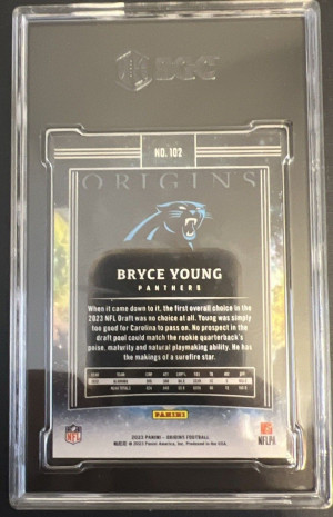 2023 Panini Origins Bryce Young Rookies #102 (RC) SGC 10 back