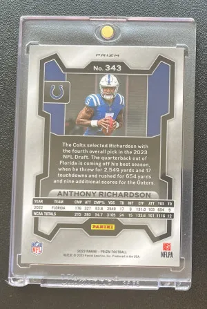 2023 Panini Prizm Anthony Richardson Orange Lazer back