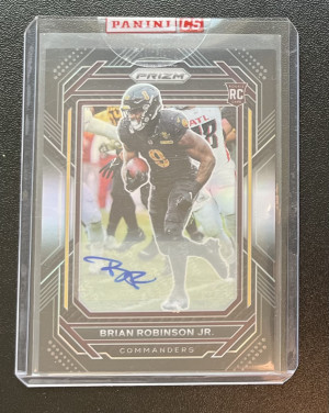 2022 Panini Prizm Black Silver Brian Robinson Jr. Auto *SEALED* front