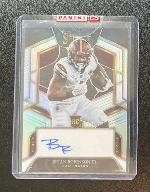2022 Panini Select Brian Robinson Jr Silver Auto *SEALED* front