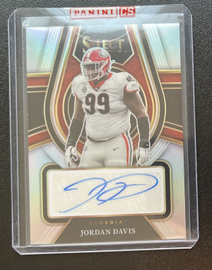 2022 Panini Select Draft Picks Jordan Davis Silver Auto *SEALED* front