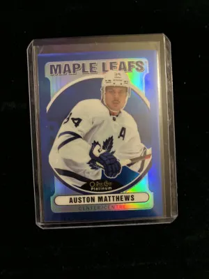 Auston Matthews OPC Platinum Blue Rainbow 79/199 front
