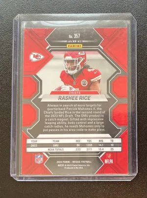 2023 Panini Mosaic Rashee Rice Mosaic Silver back