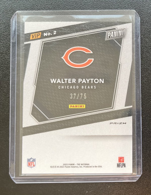 2023 Panini The National Walter Payton Pink /75 back