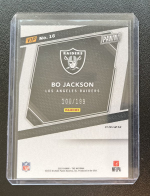 2023 Panini The National Bo Jackson Red /199 back