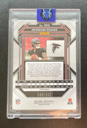 2022 Panini Prizm Desmond Ridder Pandora Prizm /400 back