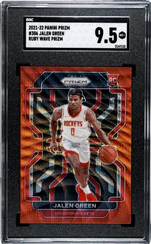 2021-22 Panini Prizm Jalen Green #306 SGC 9.5 front