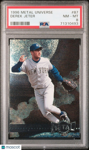 1996 Metal Universe Derek Jeter #87 PSA 8 front