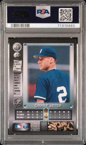 1996 Metal Universe Derek Jeter #87 PSA 8 back