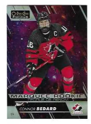 2023/24 OPC Platinum Cosmic Preview Bedard Marquee Rookie front