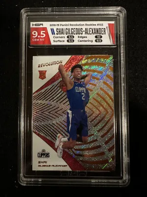 2018-19 Panini Revolutions Shai Gilgeous-Alexander RC HGA 9.5 front